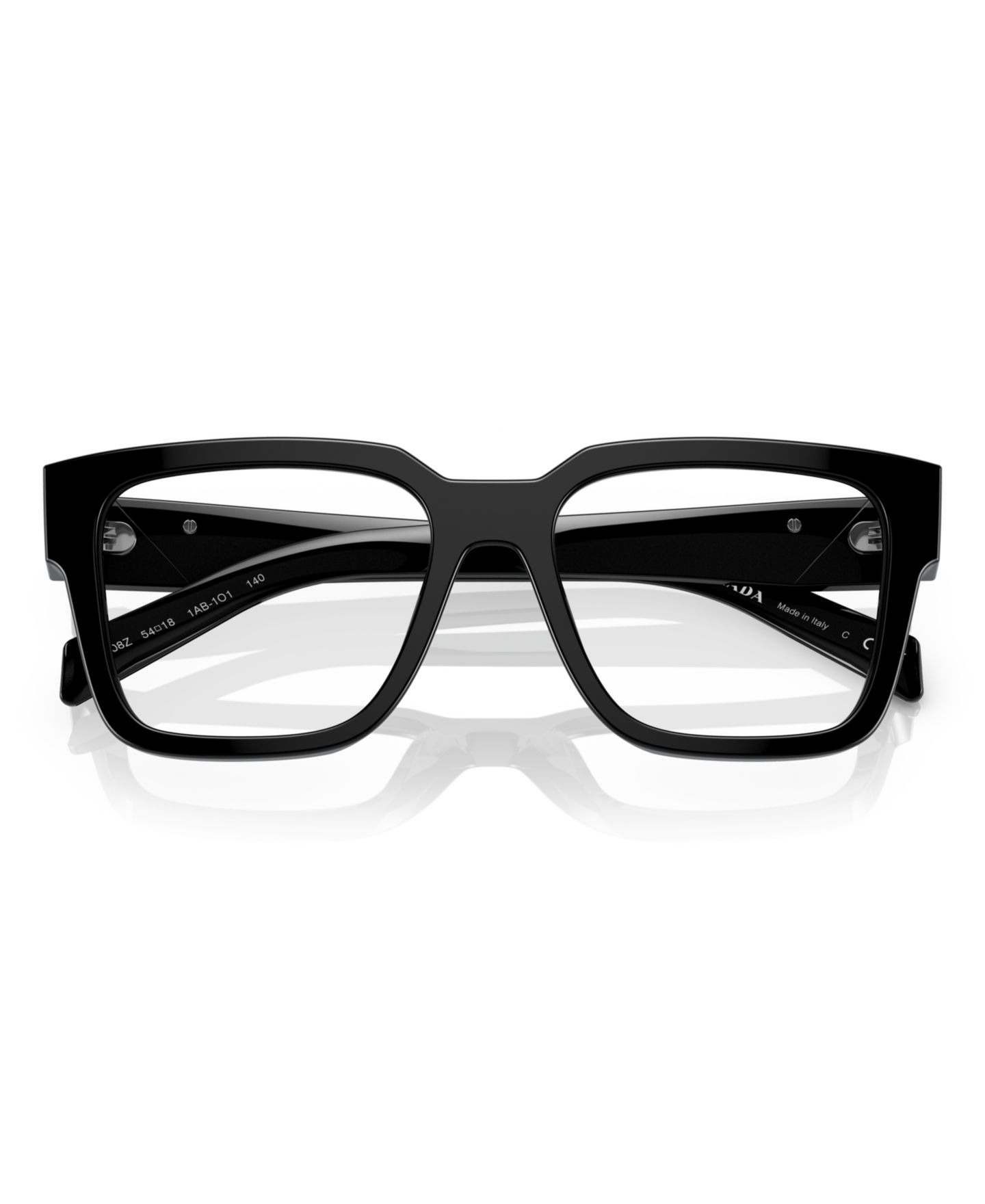 Мужские очки PRADA Man Square Plastic PR 08ZV Eyeglasses, цвет: Чёрный — фото 3