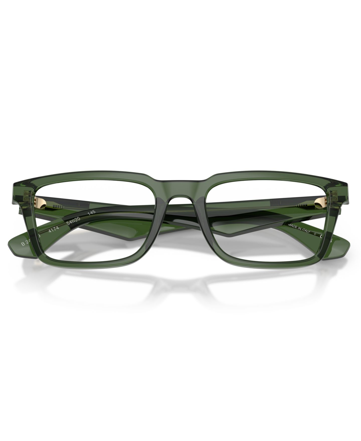 Мужские очки Burberry Man Rectangle Plastic BE2428U Eyeglasses, цвет: Зелёный — фото 4
