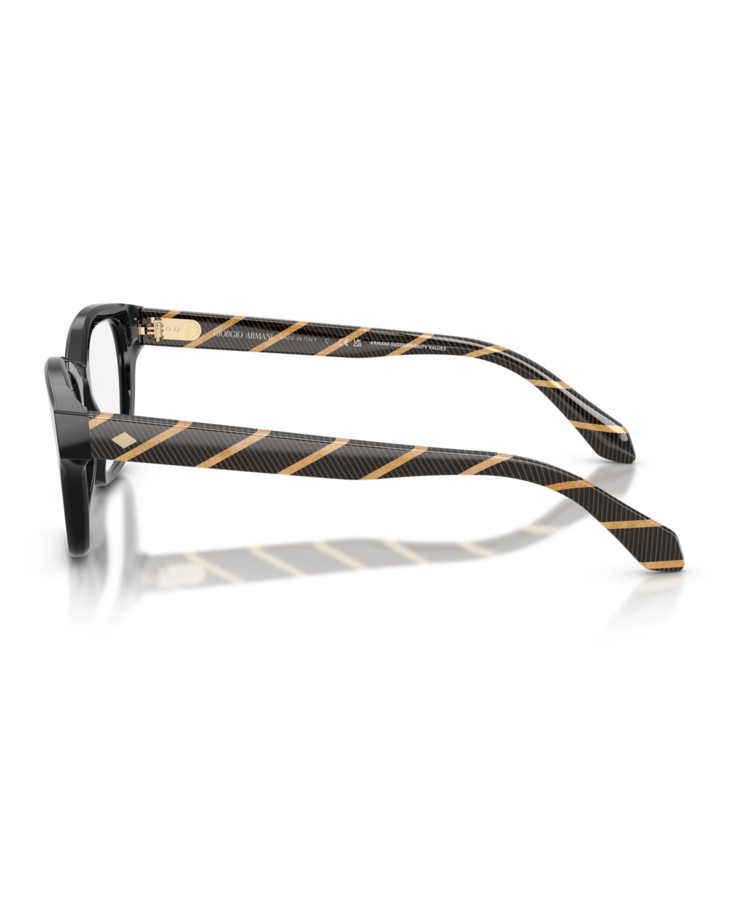 Мужские очки Giorgio Armani Man Pillow Plastic AR7274 Eyeglasses, цвет: Чёрный — фото 3