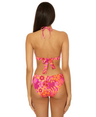 Becca Womens Copacabana Halter Bikini Top Hipster Bottoms In Multi