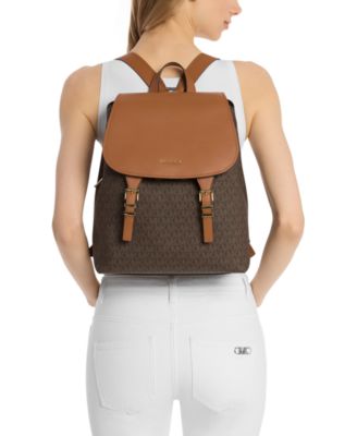 Michael Kors Quinn Small Logo Flap Backpack - Macy's