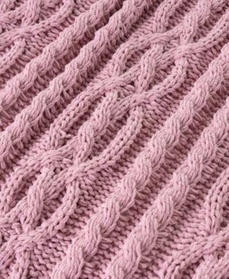 Lifestyle Cable Knit Chenille Throw, 51" x 67"
