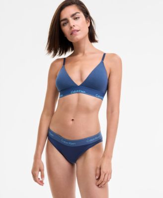 Calvin Klein - Women's Icon Cotton-Modal Lightly Lined Triangle Bralette QF8498