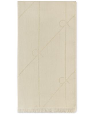 Diagonal Metallic Logo Scarf 