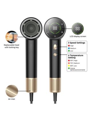 High-Speed Low Noise Hair Dryer with 200 Million Negative Ions & Fast-Drying 110,000 RPM Brushless Motor