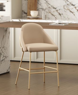Gracie 38" Leatherette Upholstered Counter Stool
