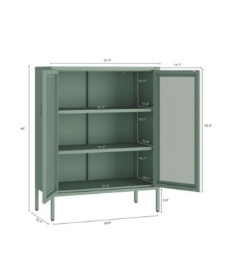 Amelia 31.5" Modern 3-Shelf Accent Cabinet