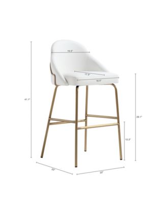 Gracie 41.1" Leatherette Upholstered Barstool