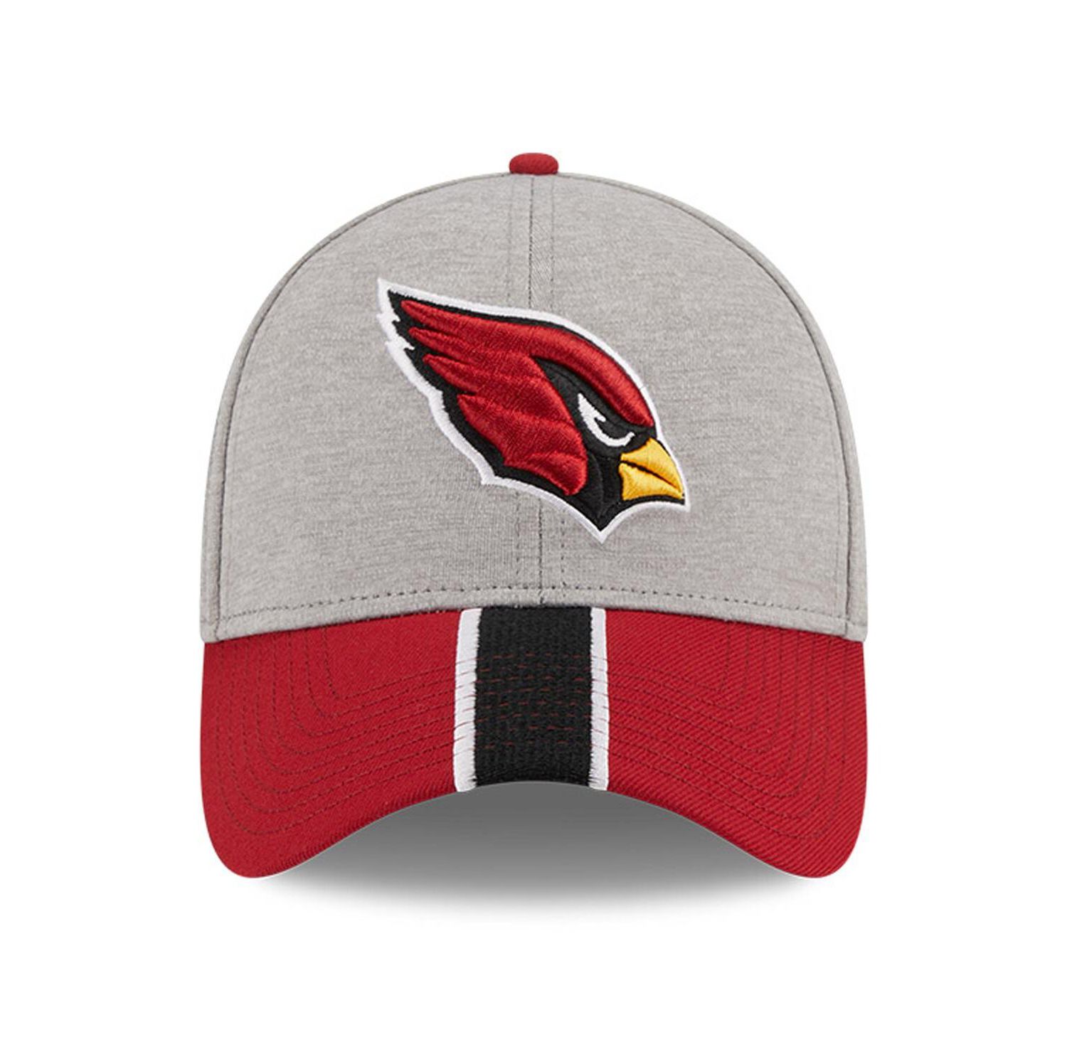 Men's Heather Gray/Cardinal Arizona Cardinals Striped 39THIRTY Flex Hat