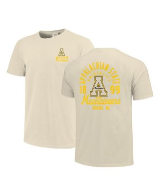 Men's Cream Appalachian State Mountaineers Comfort Colors Mascot Overlay T-Shirt