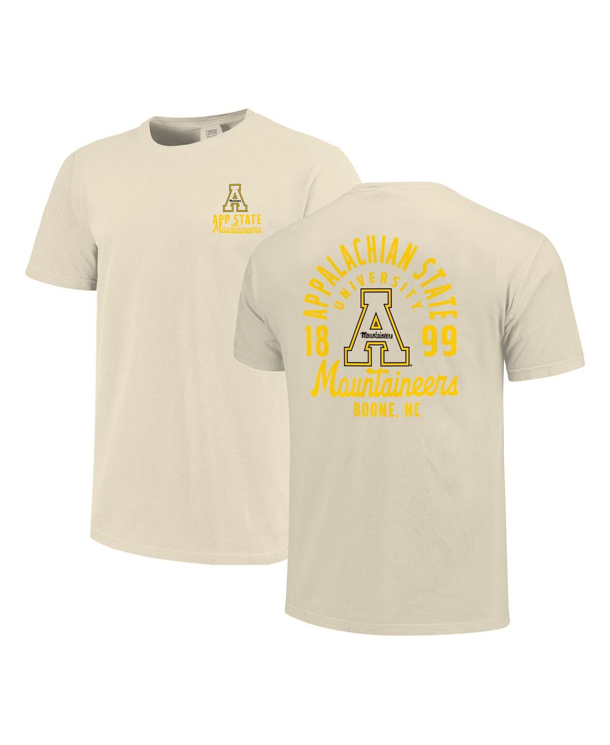 Men's Cream Appalachian State Mountaineers Comfort Colors Mascot Overlay T-Shirt - Cream