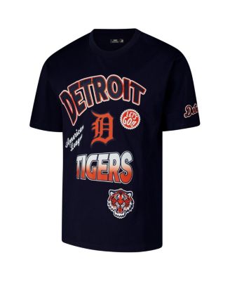 Men's Navy Detroit Tigers Turn It Up Dropped Shoulder T-Shirt