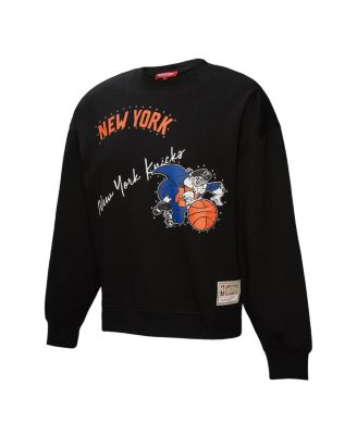 Women's Black New York Knicks Hardwood Classics Home Team Pullover Sweatshirt