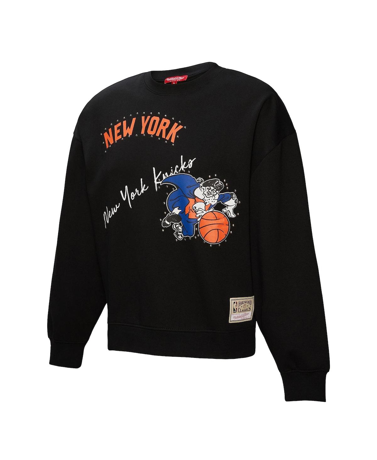 Mitchell & Ness Women's Black New York Knicks Hardwood Classics Home Team Pullover Sweatshirt