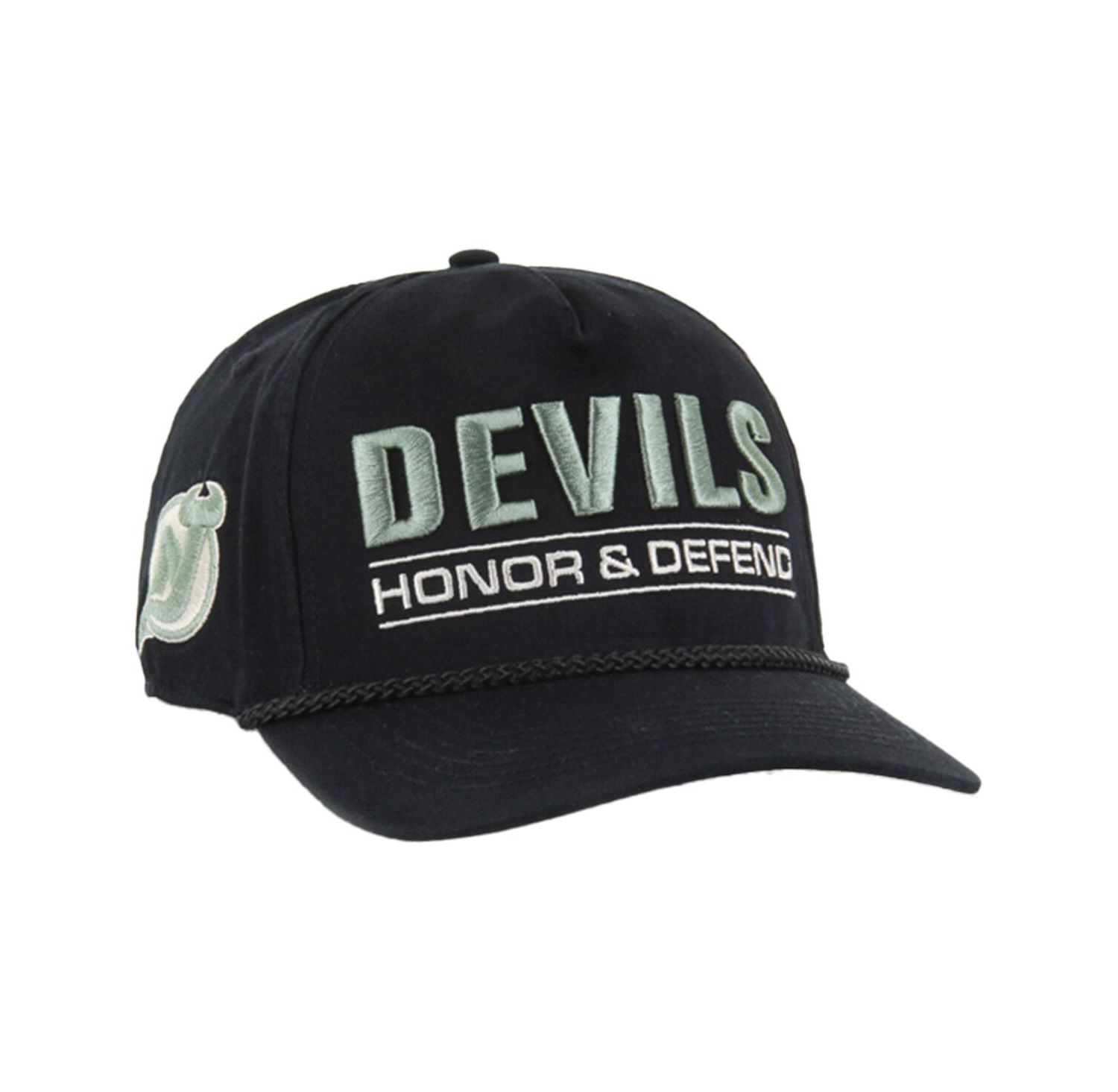 Men's Black New Jersey Devils OHT Military Appreciation Homeland Honor and Defend Hitch Adjustable Hat