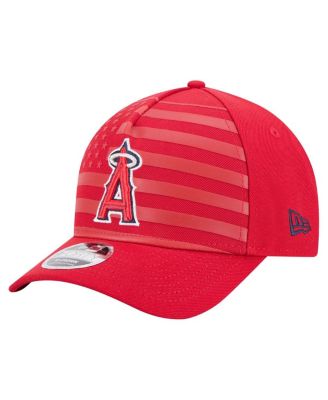 New Era - Men's Red Los Angeles Angels American Flag 9FORTY M-Crown A-Frame Adjustable Hat
