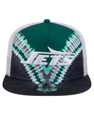 Men's Green/Black New York Jets Throwback Dye Golfer Snapback Hat