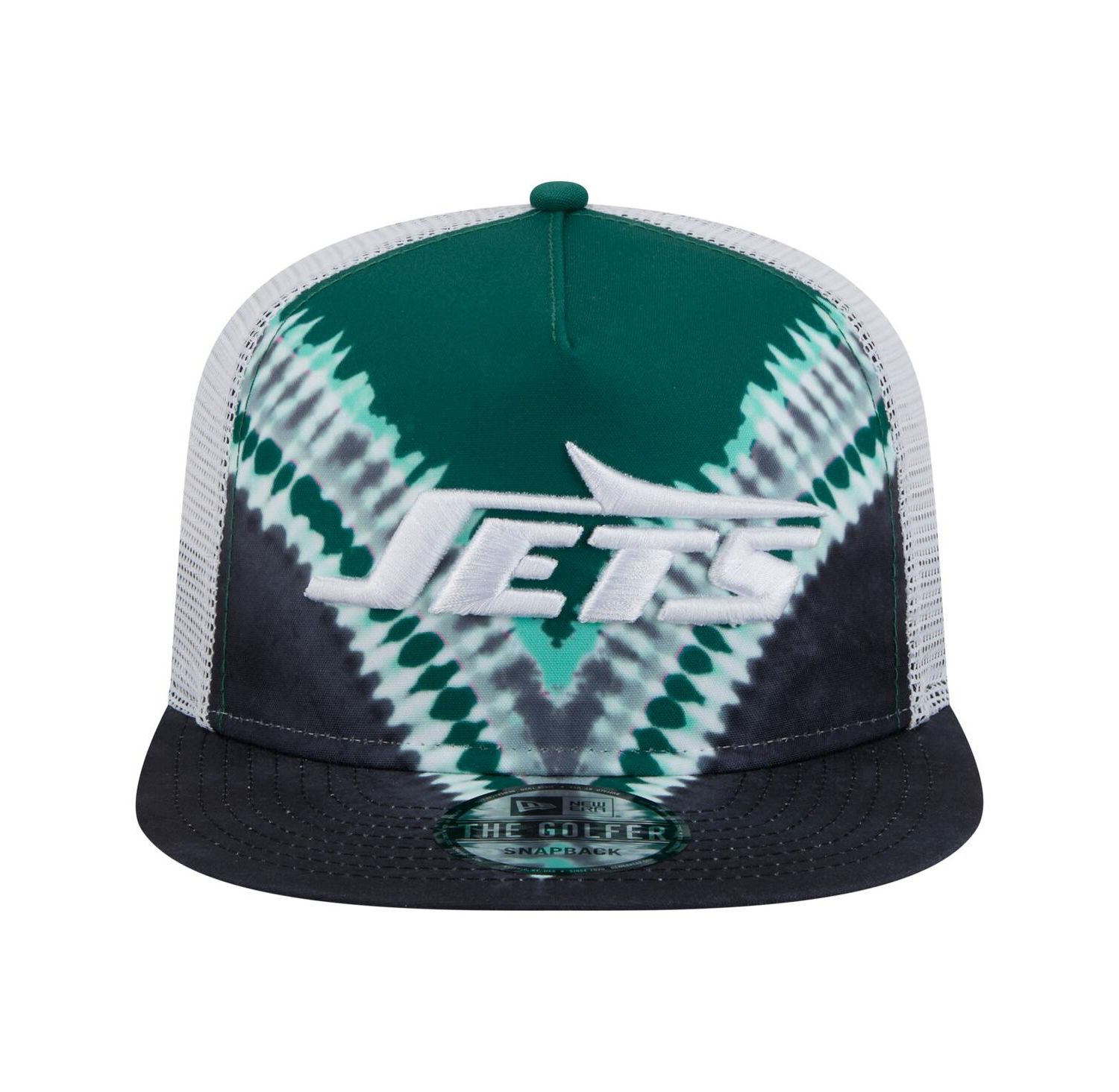 Men's Green/Black New York Jets Throwback Dye Golfer Snapback Hat