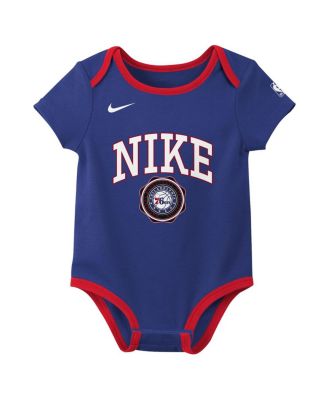 Newborn&nbsp;2-Pack Royal/Black&nbsp;Philadelphia 76ers Just Do It Bodysuit Set