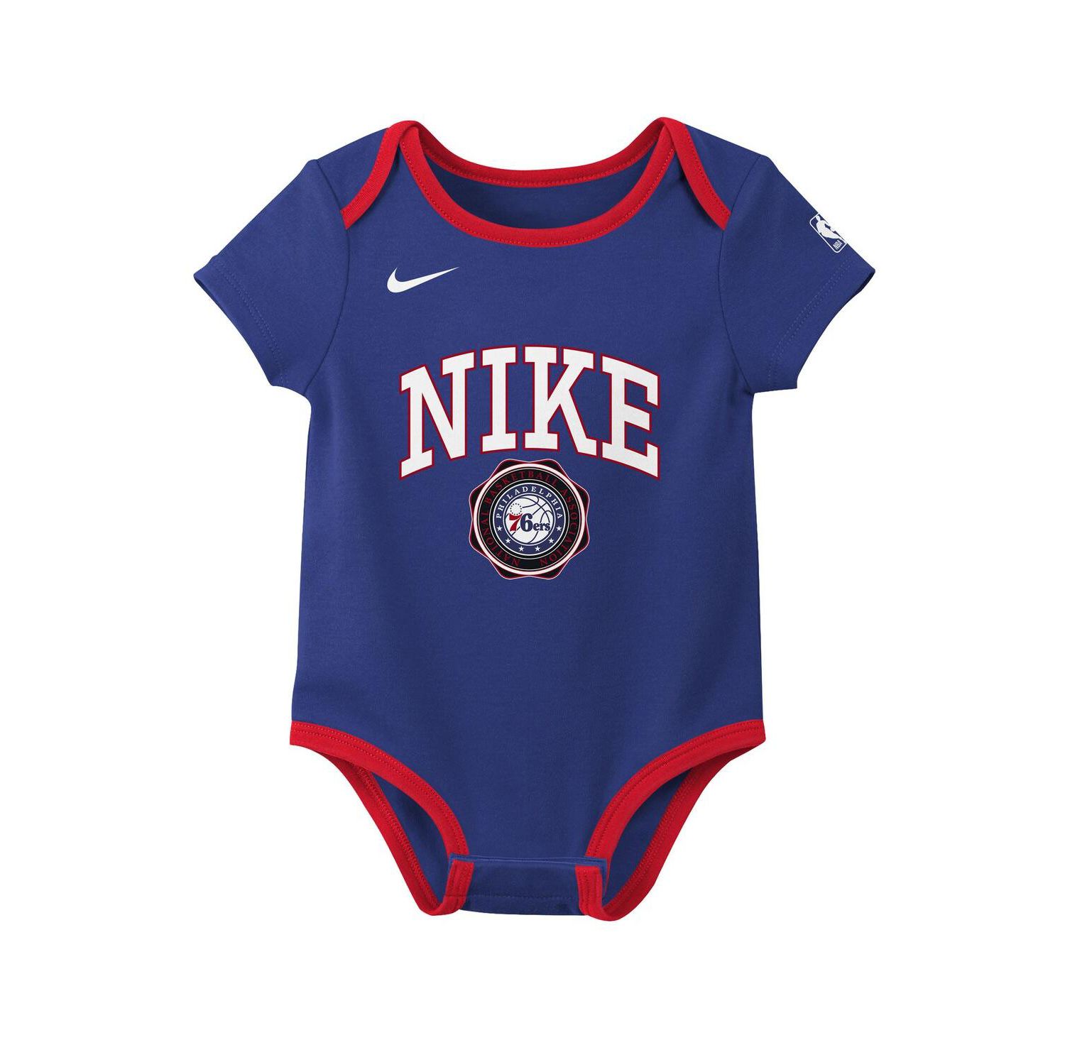 Newborn 2-Pack Royal/Black Philadelphia 76ers Just Do It Bodysuit Set