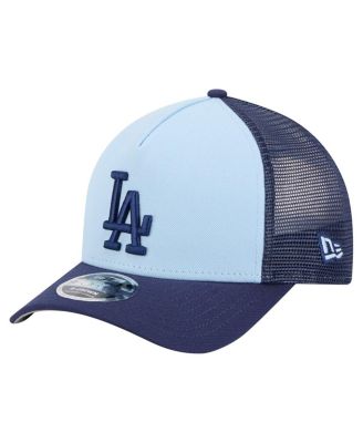 Men's Light Blue/Navy Los Angeles Dodgers 2-Tone Color Pack 9FORTY Adjustable Trucker Hat