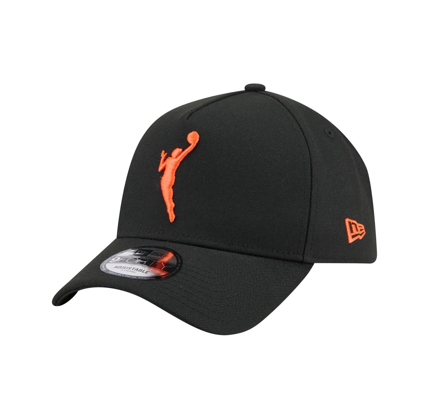 Men's Black WNBA Gear Core Logo A-Frame 9FORTY Adjustable Hat