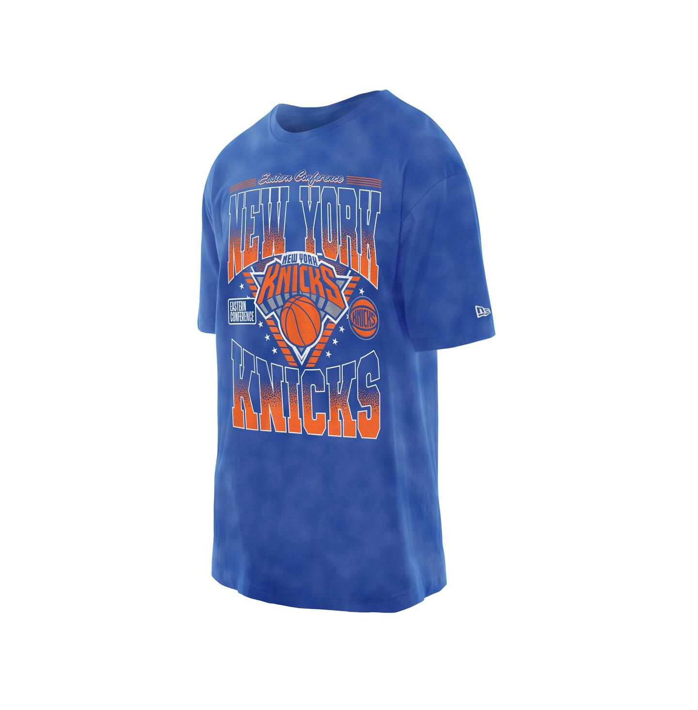 Мужская футболка New Era Blue New York Knicks Old School Sport Vintage Wash — фото 2