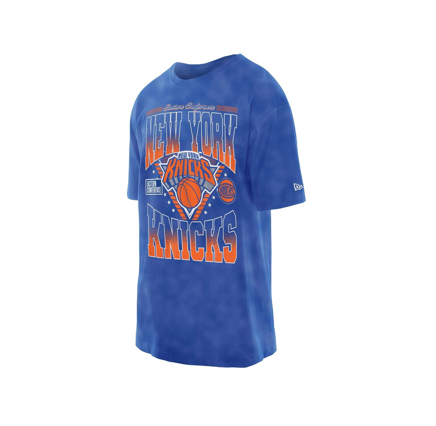 Men's Blue New York Knicks Old School Sport Vintage Wash T-Shirt