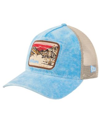 Men's Light Blue/Cream Houston Oilers Vintage Landscape 9TWENTY A-Frame Adjustable Hat
