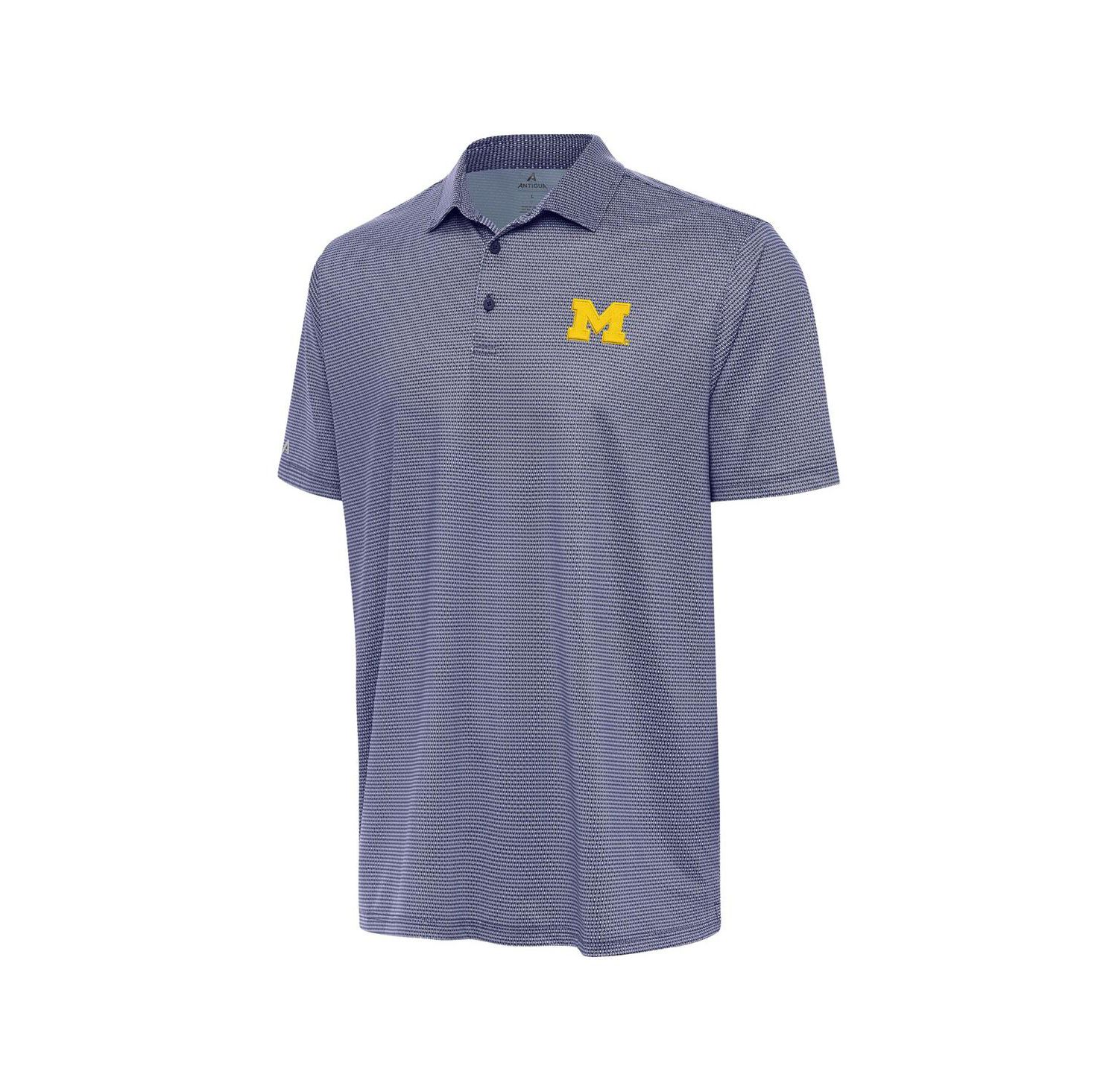 Men's White/Navy Michigan Wolverines Rings Polo Shirt
