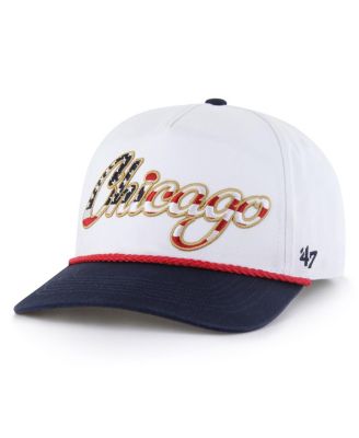 '47 Brand - Men's White Chicago Cubs Patriotic Overhand Hitch Adjustable Hat