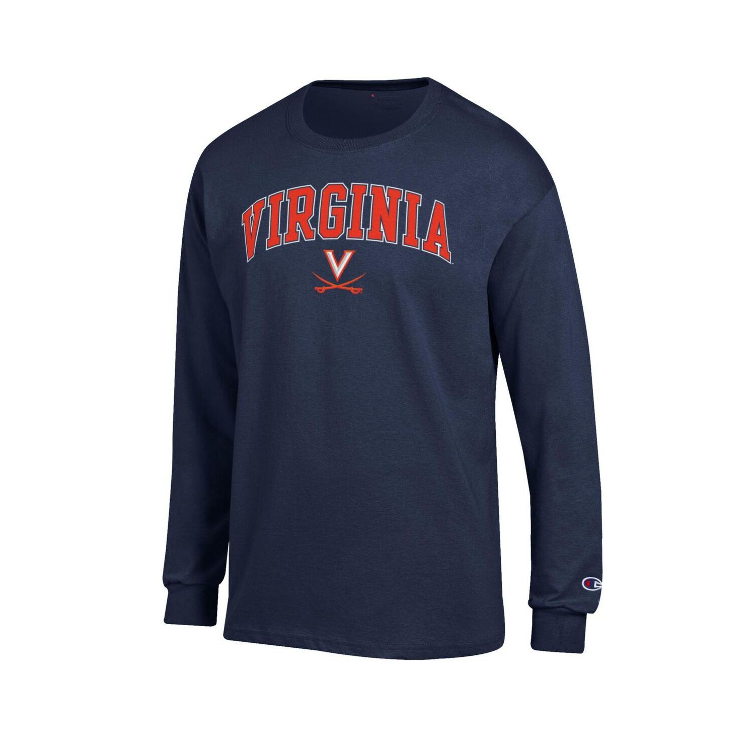 Men's Navy Virginia Cavaliers Arch Over Logo Long Sleeve T-Shirt