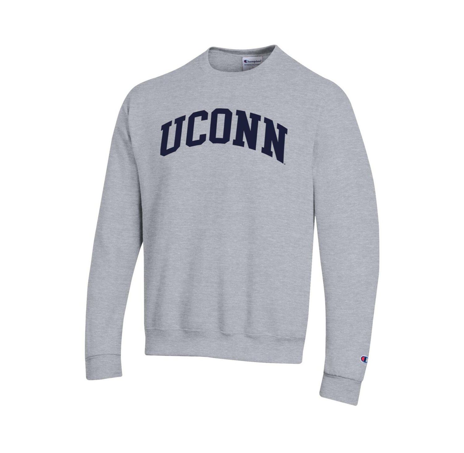 Men's Navy UConn Huskies Basic Arch Fleece Pullover Sweatshirt