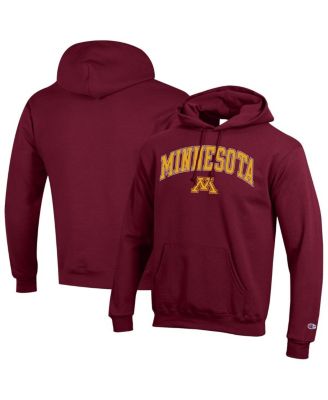 Champion - Men's Maroon Minnesota Golden Gophers Arched Logo Fleece Pullover Hoodie Sweatshirt