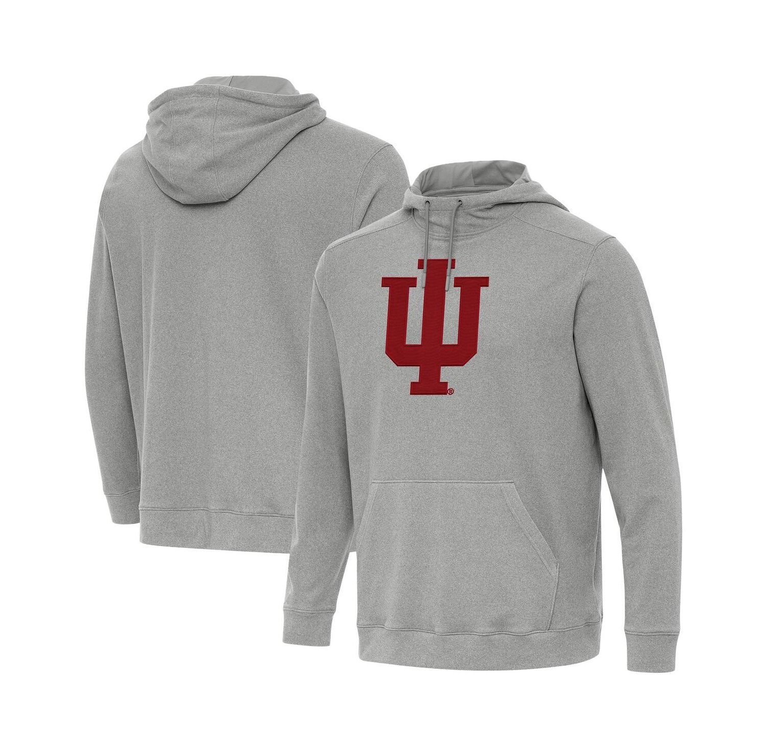Men's Heather Gray Indiana Hoosiers Cloud Pullover Hoodie