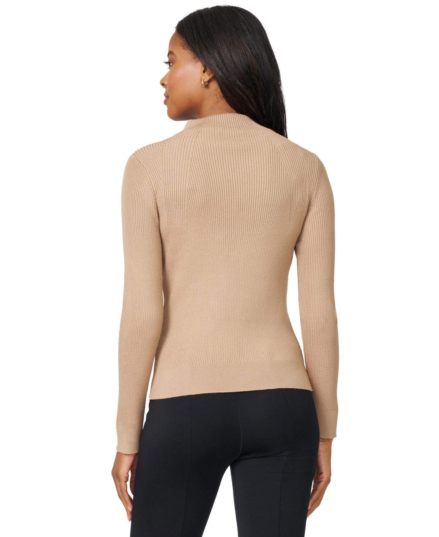 Women's Mock-Neck Rib-Knit Sweater
