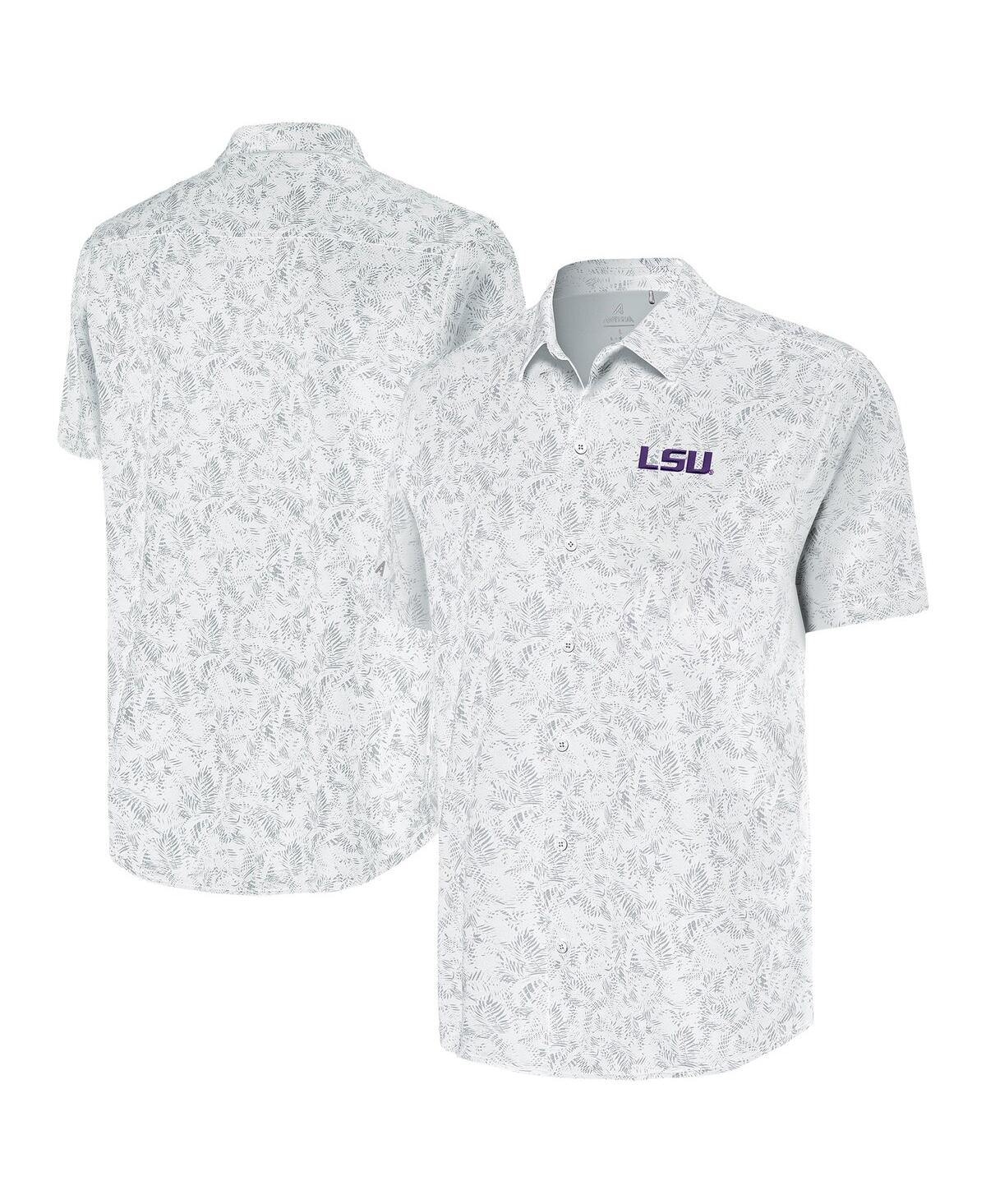 Men's White Lsu Tigers Lush Button-Up Shirt - White