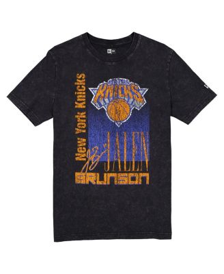 Men's Jalen Brunson Black New York Knicks Full Court Press Mineral Wash Player T-Shirt