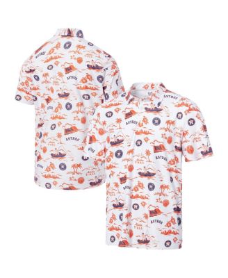 Reyn Spooner - Men's&nbsp;White Houston Astros Pua Performance Polo Shirt