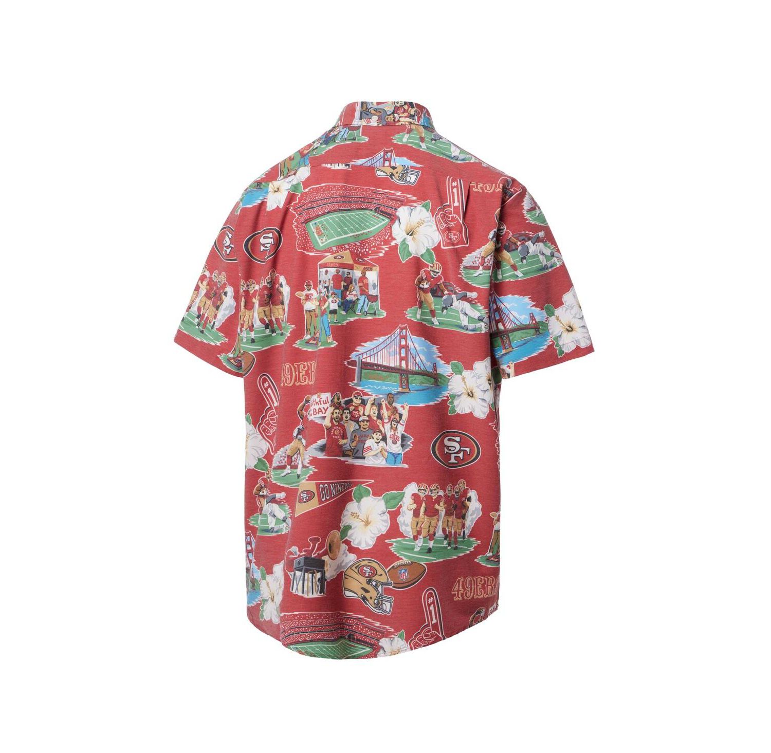 Men's Red San Francisco 49ers Scenic Button-Down Shirt