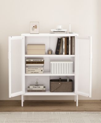 Amelia 31.5" Modern 3-Shelf Accent Cabinet