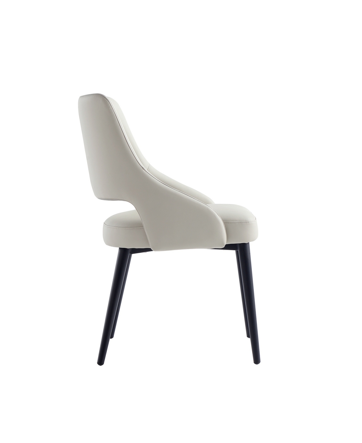Manhattan Comfort Tremont Leatherette Upholstered Dining Chair In Gray