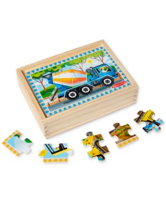Melissa and Doug Kids Puzzle, Construction Vehicles Jigsaw Puzzles in a Box