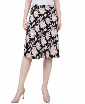 Ny Collection Petite Wide Waisted Knee Length Skirt - Midnight B 44$
