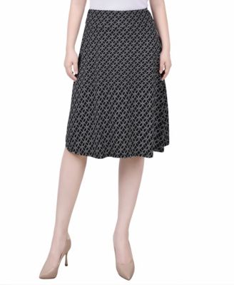 Ny Collection Petite Wide Waisted Knee Length Skirt - Black Rope 26$
