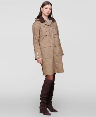 Women's Hooded Midi Canvas Jacket