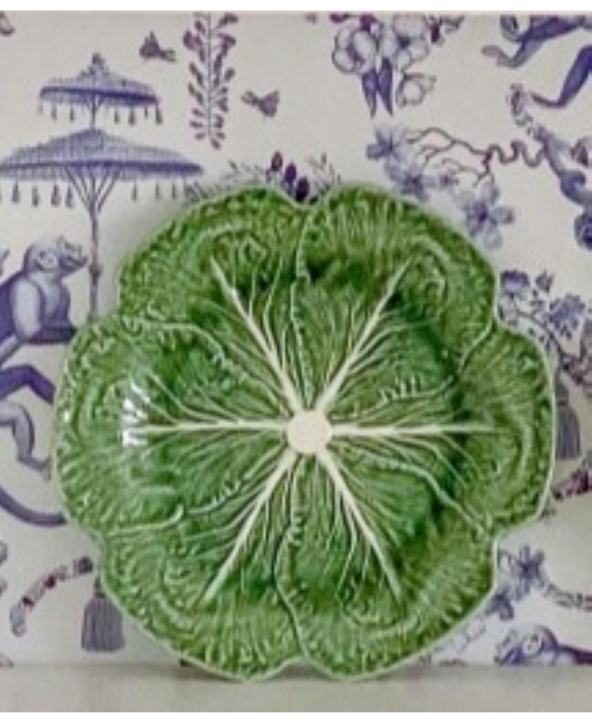 Bordallo Pinheiro Cabbage Salad Plates, Set Of 4 In Green