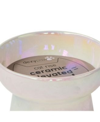 Elevated Cat Bowl: Iridescent