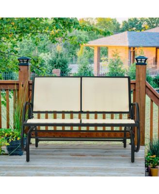 Patio Swing Glider Bench Loveseat Rocking Chair Backyard Poolside