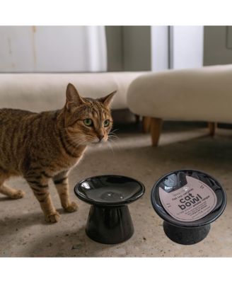 Flat Top Cat Bowl: Black